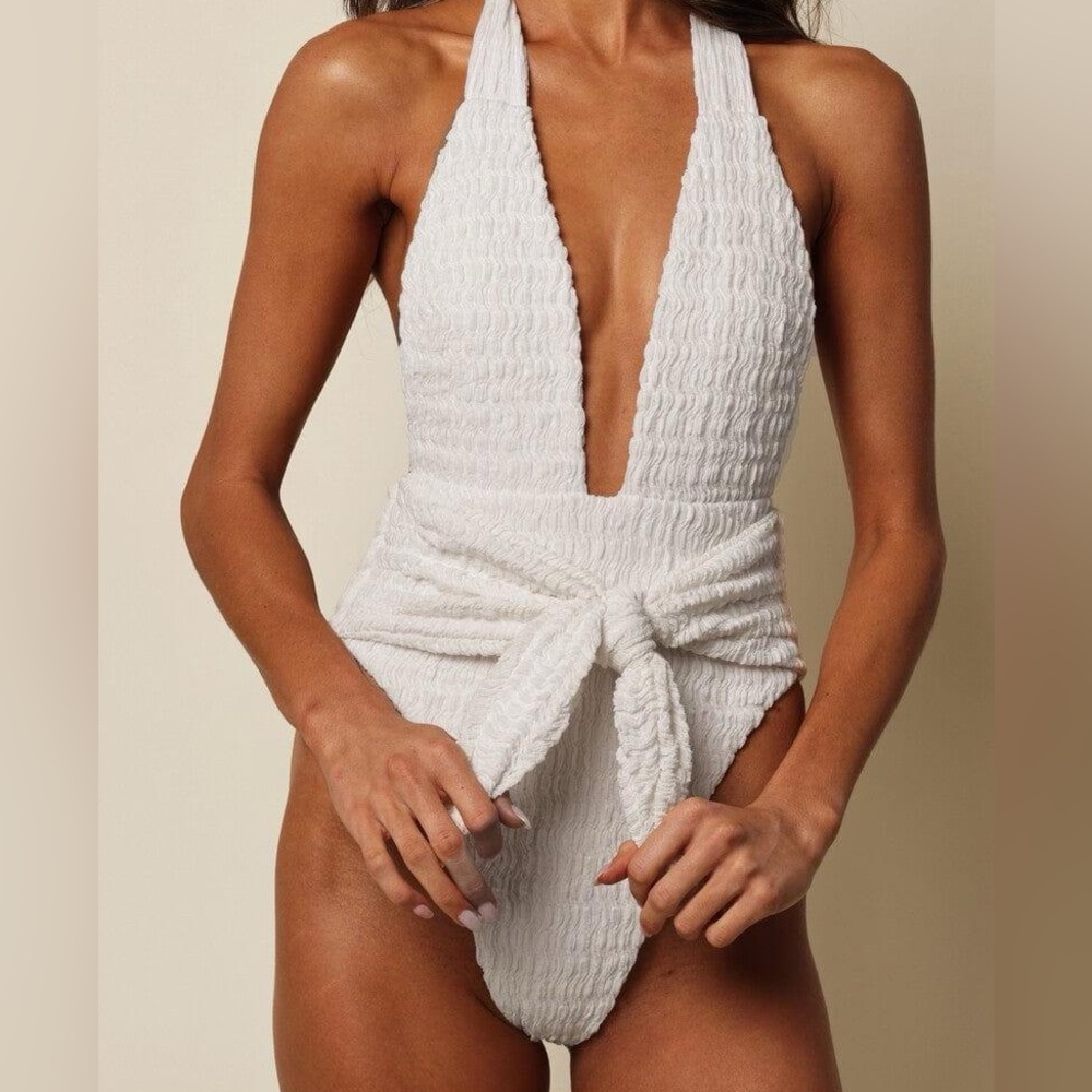 Montce Swim Seychelles Tropez Tie-Up One-Piece New with Tag size L